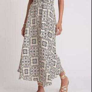 Ann Taylor High Waist Tiled Maxi Skirt Petite 8 NWT